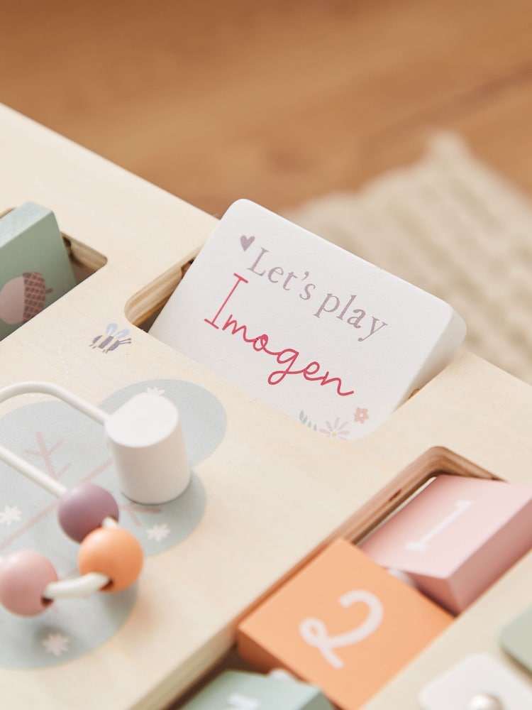 Personalised Pink Wooden Children's Activity Table by My 1st Years - Image 2 of 5