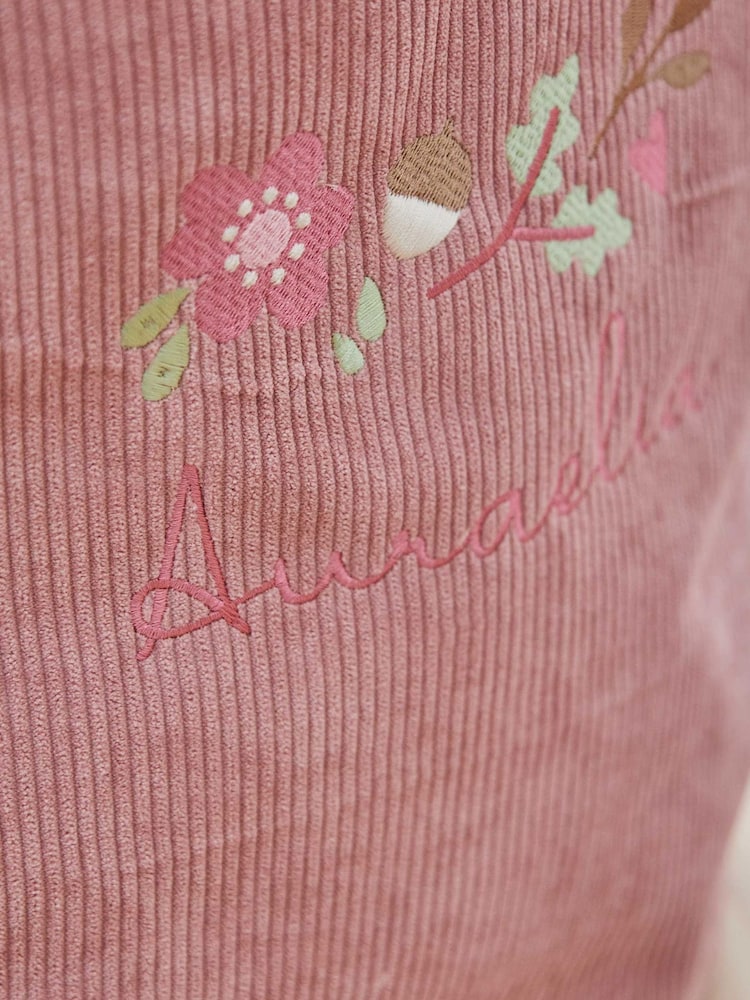 Personalised Large Floral Print Leaf Pink Storage Bag by My 1st Years - Image 2 of 4