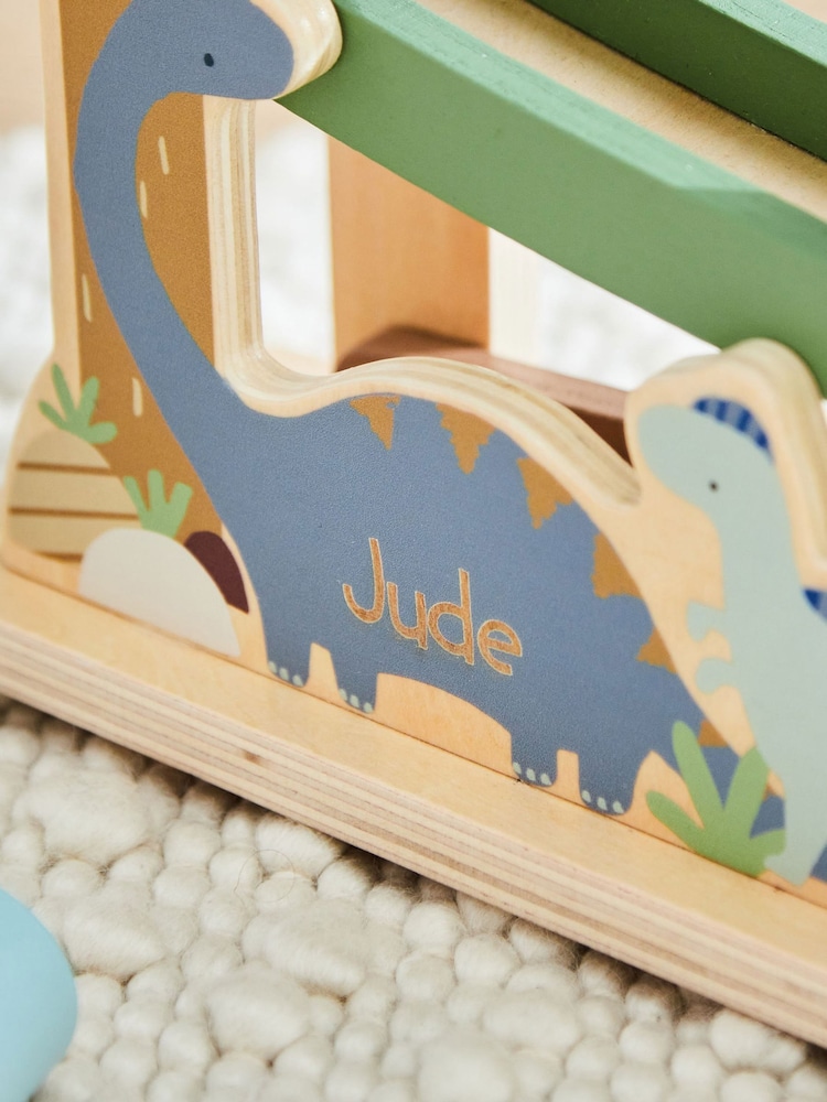 Personalised Dinosaur Wooden Ramp Toy by My 1st Years - Image 2 of 4
