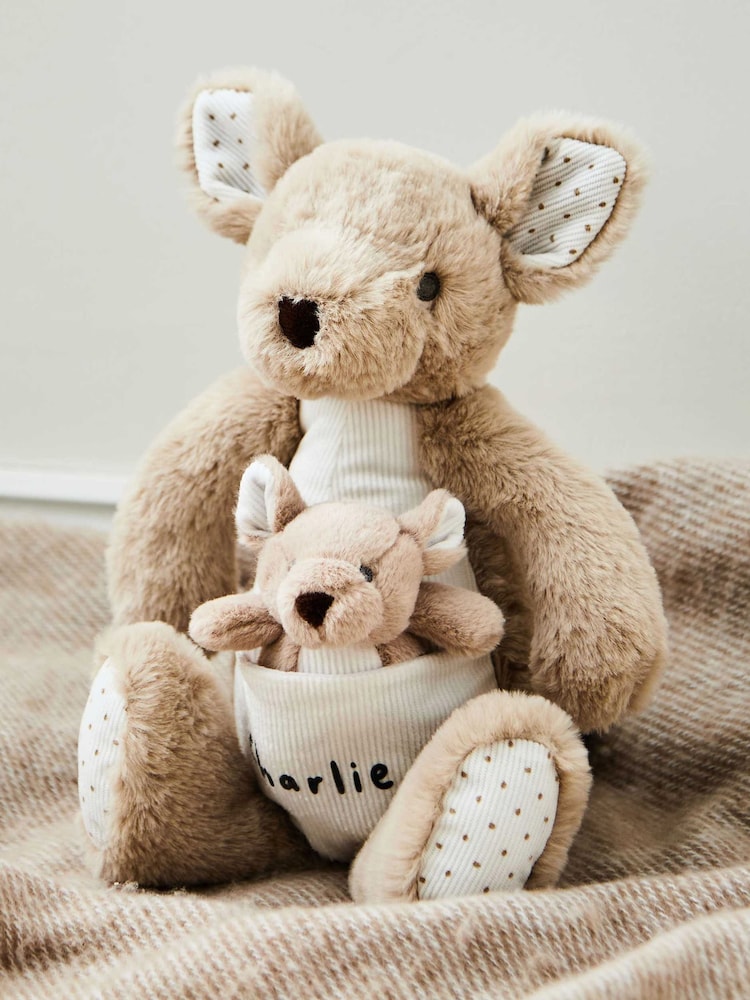 Personalised Kangaroo and Baby Soft Toy Set by My 1st Years - Image 1 of 6