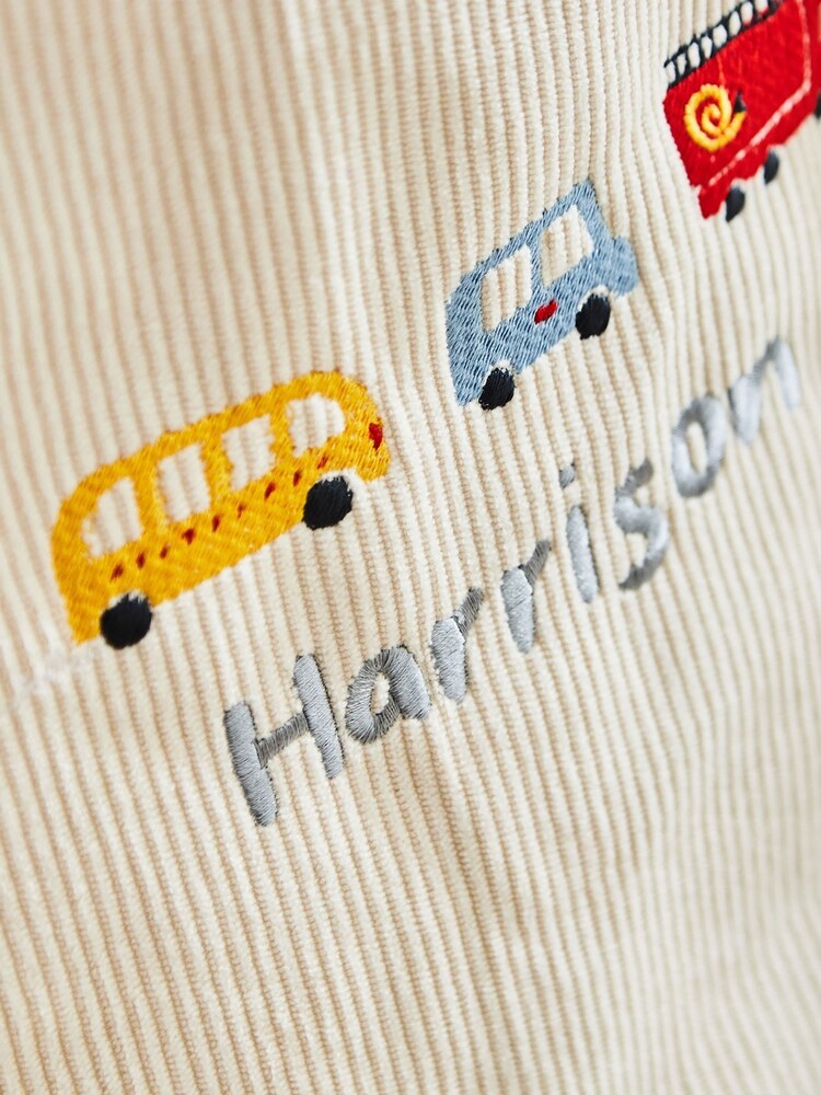 Personalised Large Transport Ecru Corduroy Storage Bag by My 1st Years - Image 2 of 4