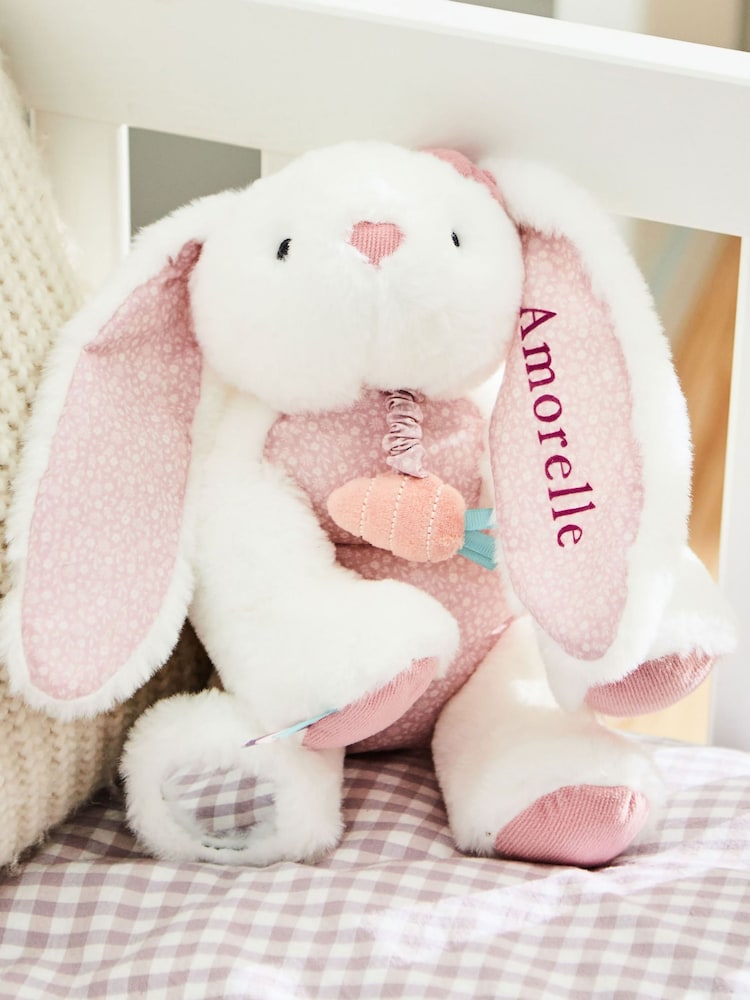 Personalised Pink Bunny Rabbit Activity Toy by My 1st Years - Image 1 of 5