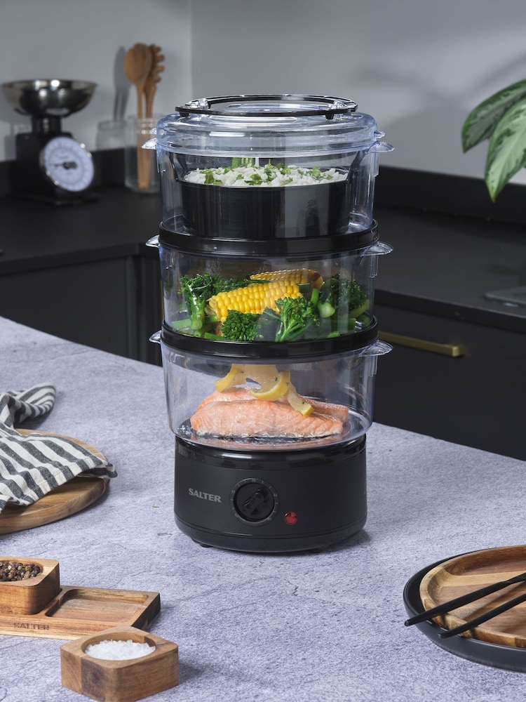 Salter Black Kuro Food Steamer - Image 1 of 6