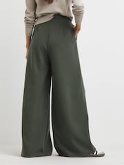 JD Williams Khaki Green Ultimate Tailored Wide Leg Trousers - Image 2 of 4