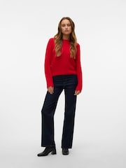 VERO MODA Red Long Sleeves Round Neck Jumper - Image 4 of 6
