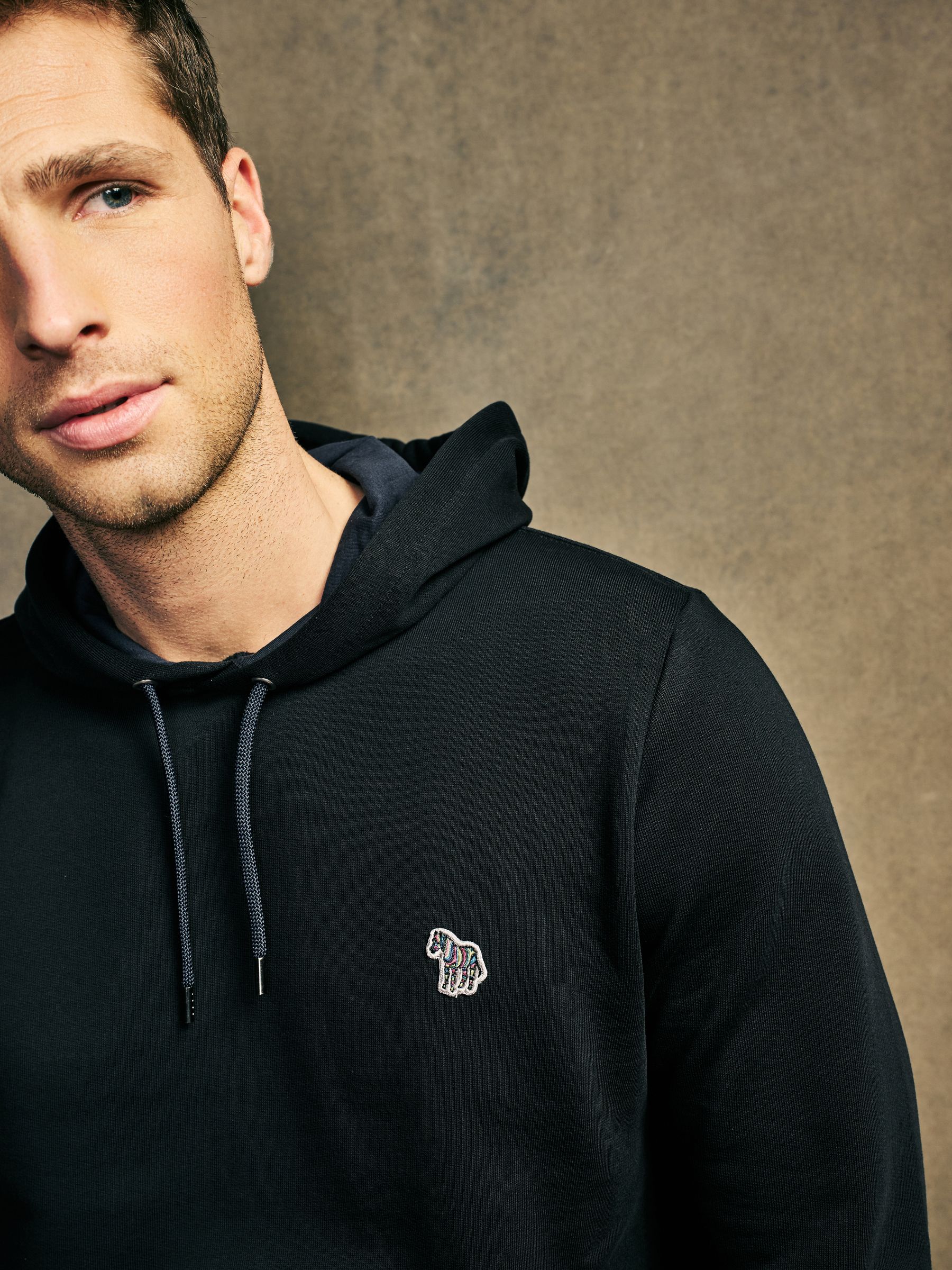 Buy PS Paul Smith Black Zebra Print Logo Hoodie from Next USA