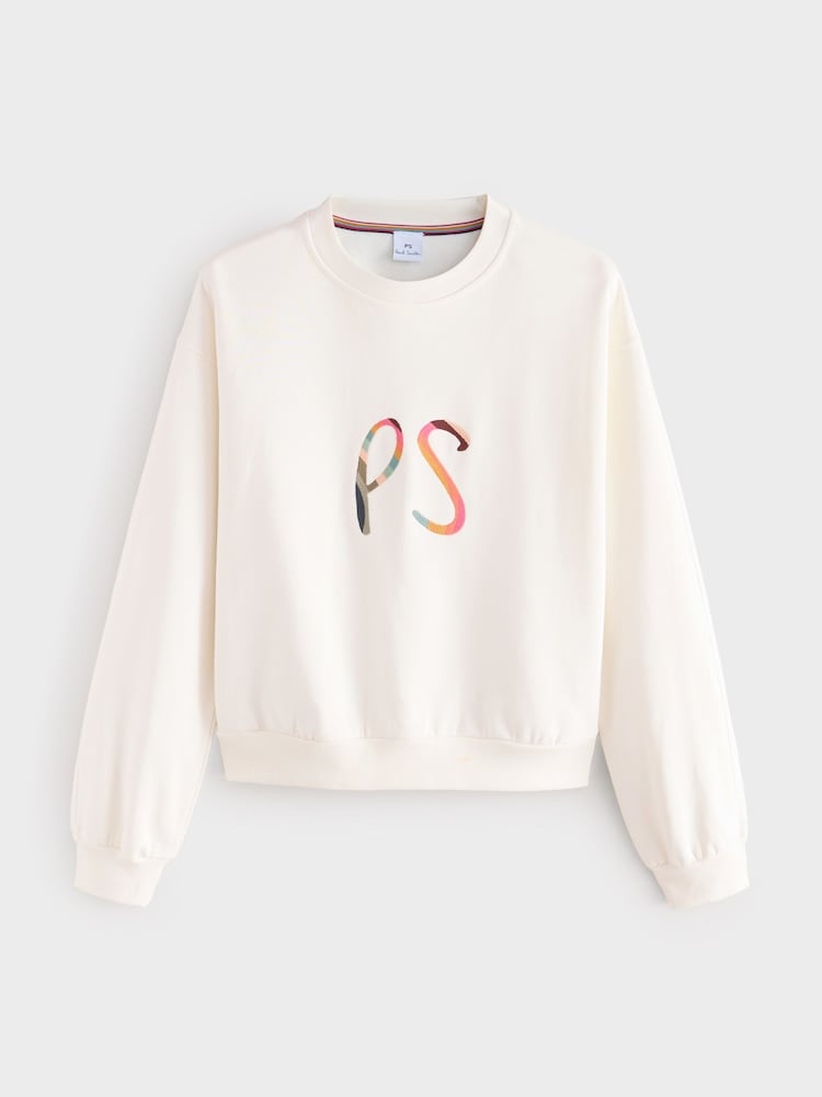 PS Paul Smith Cream Logo Sweatshirt - Image 6 of 6