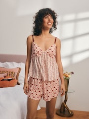Rockett St George Pink Geo Cami Short Set Pyjamas - Image 1 of 14