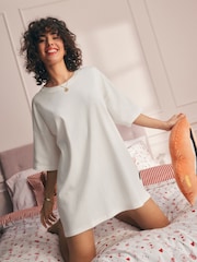 Rockett St George Ecru Cut Out Heart Night T-Shirt - Image 1 of 10