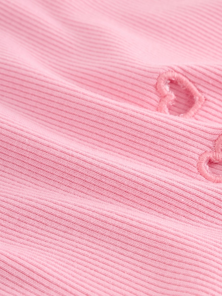 Rockett St George Pink Ribbed Vest Set - Image 6 of 6