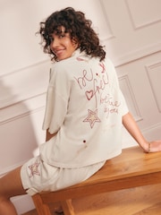 Rockett St George Cream Be Free Embroidered Button-Up 100% Cotton Shorts Set - Image 1 of 16