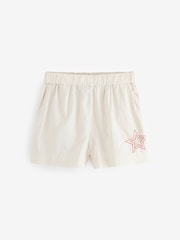 Rockett St George Cream Be Free Embroidered Button-Up 100% Cotton Shorts Set - Image 12 of 16