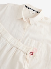 Rockett St George Cream Be Free Embroidered Button-Up 100% Cotton Shorts Set - Image 13 of 16