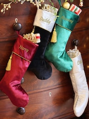Personalised Kensington Red Velvet Christmas Stocking by Dibor - Image 4 of 4