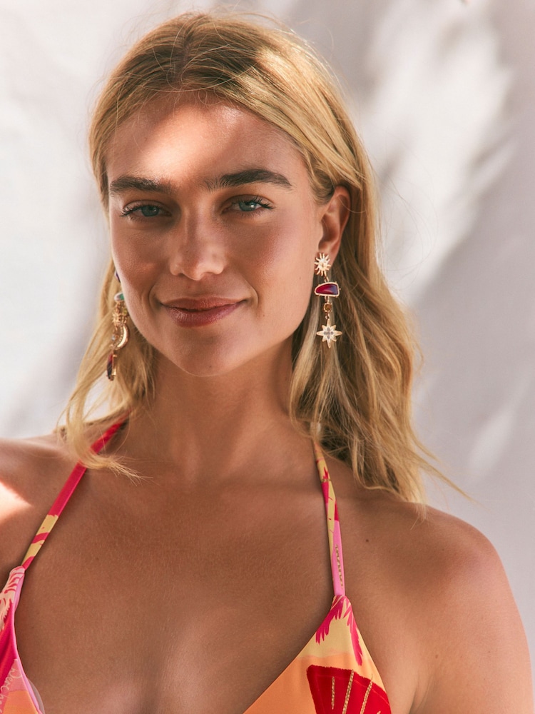 Rockett St George Gold Tone Sun Beads Earrings - Image 3 of 5