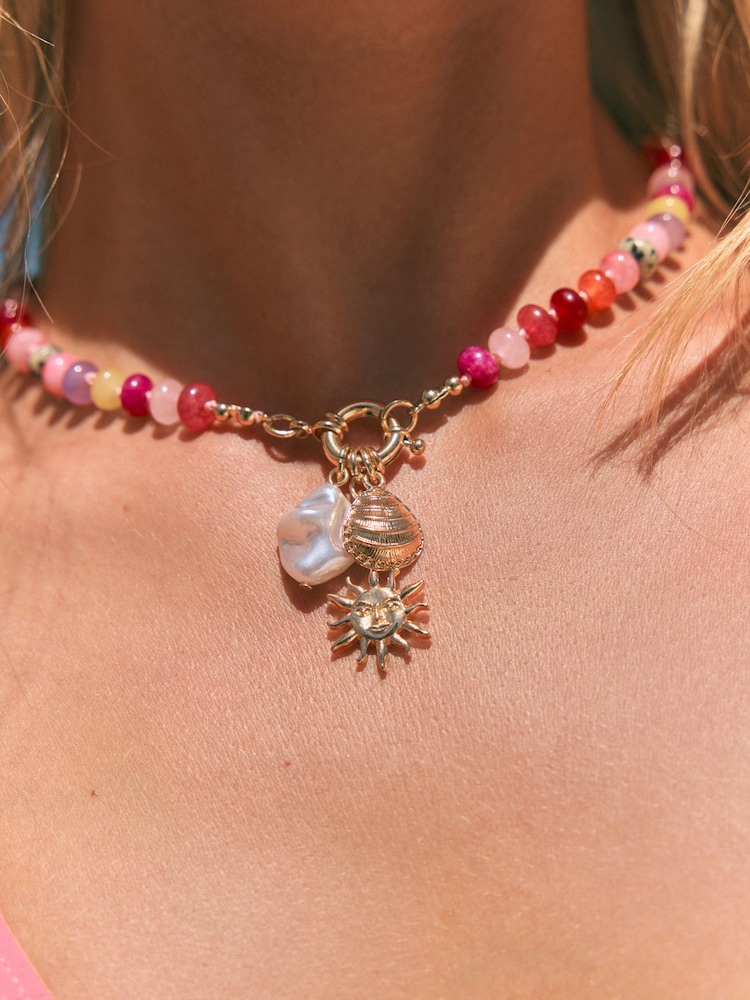 Rockett St George Beaded Sun Necklace - Imagen 4 de 4