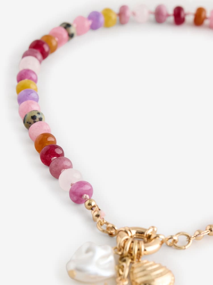 Rockett St George Pink Beaded Sun Necklace - Image 7 of 7