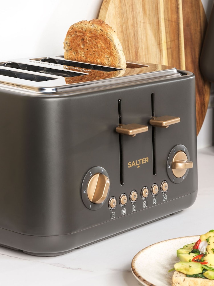 Salter Charcoal Pebble Toaster - Image 2 of 6 Salter Charcoal Pebble Toaster - Image 2 of 6