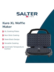 Salter Black Kuro Waffle Maker - Image 6 of 6