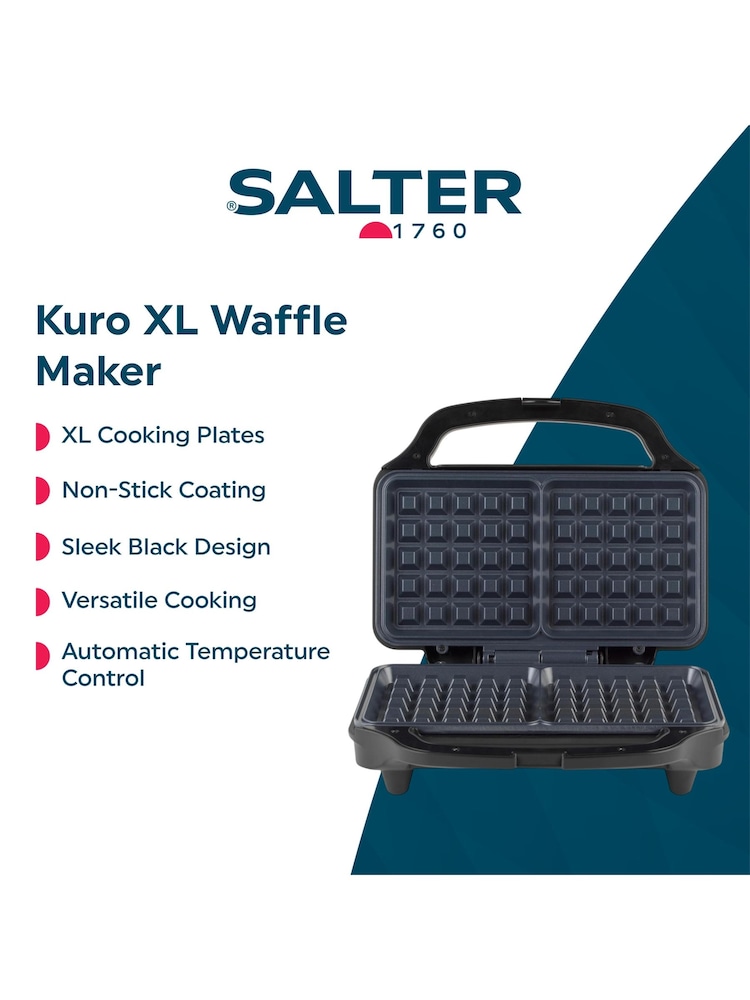 Salter Black Kuro Waffle Maker - Image 6 of 6