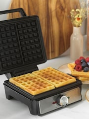 Salter Silver Waffle Maker - Image 1 of 6