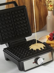 Salter Silver Waffle Maker - Image 2 of 6