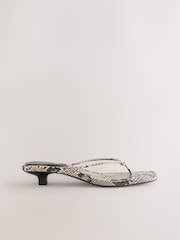 Змеиная кожа - Forever Comfort® Square Toe Post Low Heels - Image 5 of 8