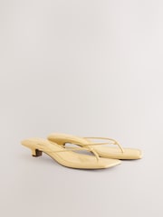 Buttermilk Forever Comfort® Square Toe Post Low Heels - Image 1 of 5