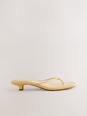 Buttermilk Forever Comfort® Square Toe Post Low Heels - Image 2 of 5