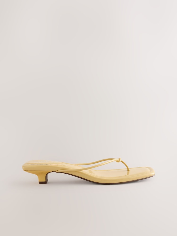 Buttermilk Forever Comfort® Square Toe Post Low Heels - Image 2 of 5