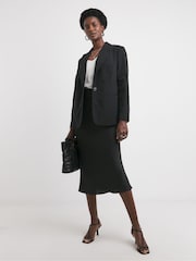 JD Williams Black Stretch Poplin Blazer - Image 3 of 4