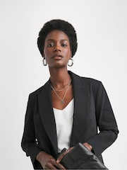 JD Williams Black Stretch Poplin Blazer - Image 4 of 4