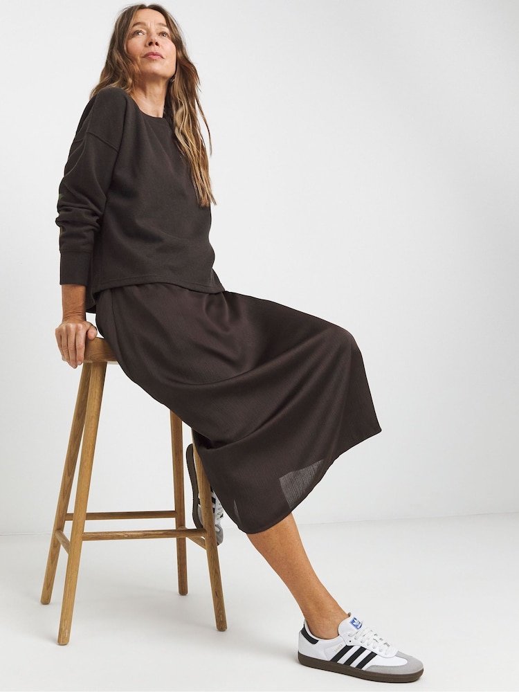 JD Williams Brown 2 In 1 Slip Dress - Image 2 of 4