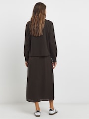 JD Williams Brown 2 In 1 Slip Dress - Image 3 of 4