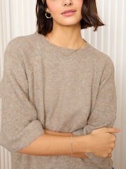 Friends Like These Taupe Knitted Top - Image 4 of 5