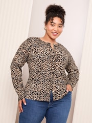Friends Like These Animal Curve Crew Neck Cardigan - Image 1 of 5
