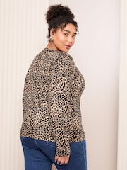 Friends Like These Animal Curve Crew Neck Cardigan - Image 2 of 5