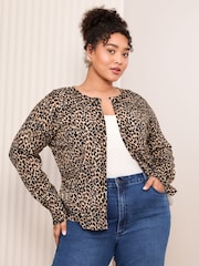 Friends Like These Animal Curve Crew Neck Cardigan - Image 4 of 5