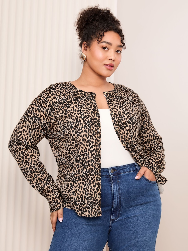Friends Like These Animal Curve Crew Neck Cardigan - Image 4 of 5