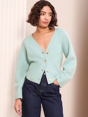 Friends Like These Blue Rib Stitch Cardigan - Image 3 of 4