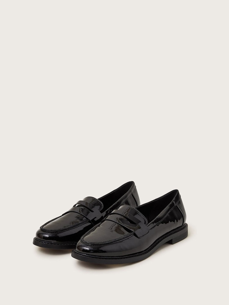 Monsoon Black Elsie Patent Loafers - Image 1 of 3