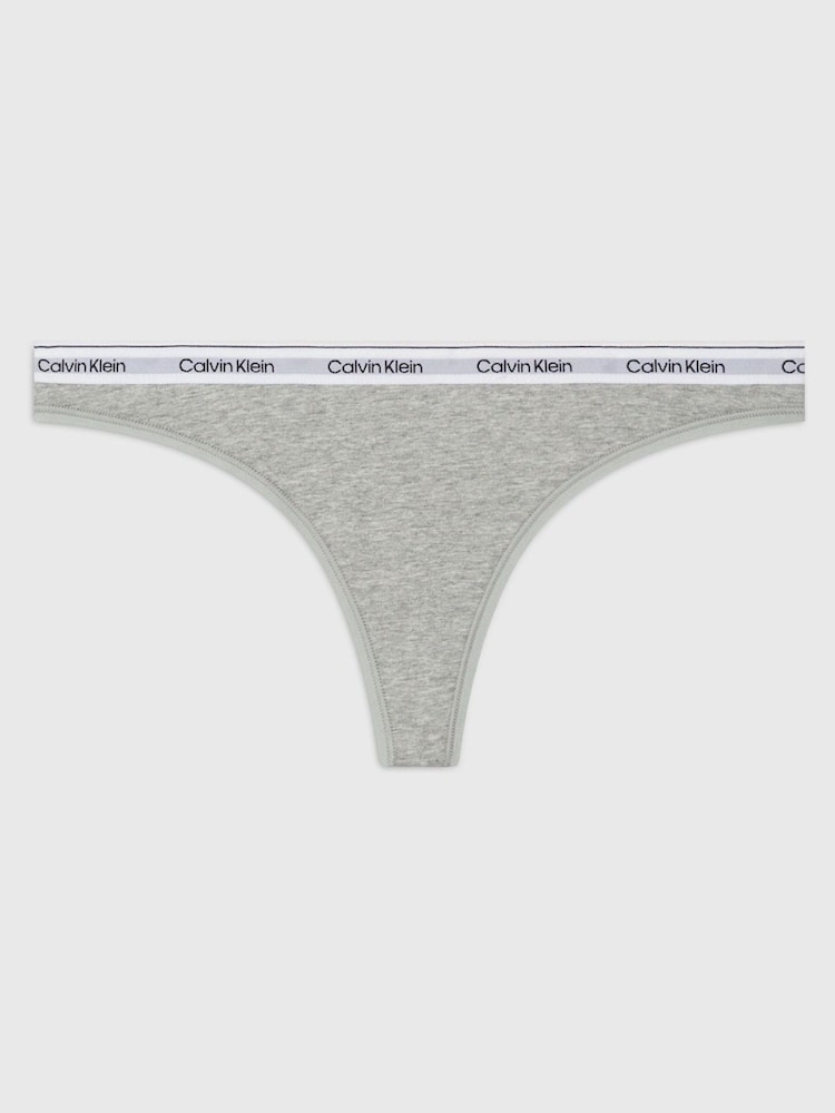 Calvin Klein Grey Modern Logo Thongs - Image 4 of 4