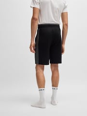 BOSS Black Contrast Piping Cotton Blend Shorts - Image 3 of 5