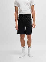 BOSS Black Contrast Piping Cotton Blend Shorts - Image 4 of 5