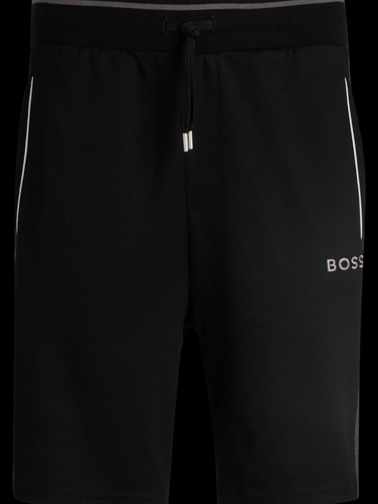 BOSS Black Contrast Piping Cotton Blend Shorts - Image 5 of 5
