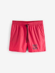 HUGO – Badeshorts mit durchgehendem Futter und gestapeltem Logo - Bild 1 von 5