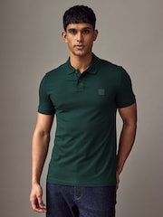 BOSS Green Ground Slim Fit Passenger Logo Patch Pique Polo Shirt - Image 1 of 4