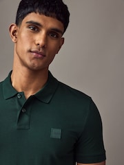 BOSS Green Ground Slim Fit Passenger Logo Patch Pique Polo Shirt - Image 3 of 4