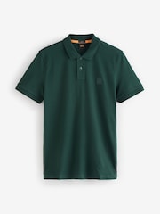 BOSS Green Ground Slim Fit Passenger Logo Patch Pique Polo Shirt - Image 4 of 4