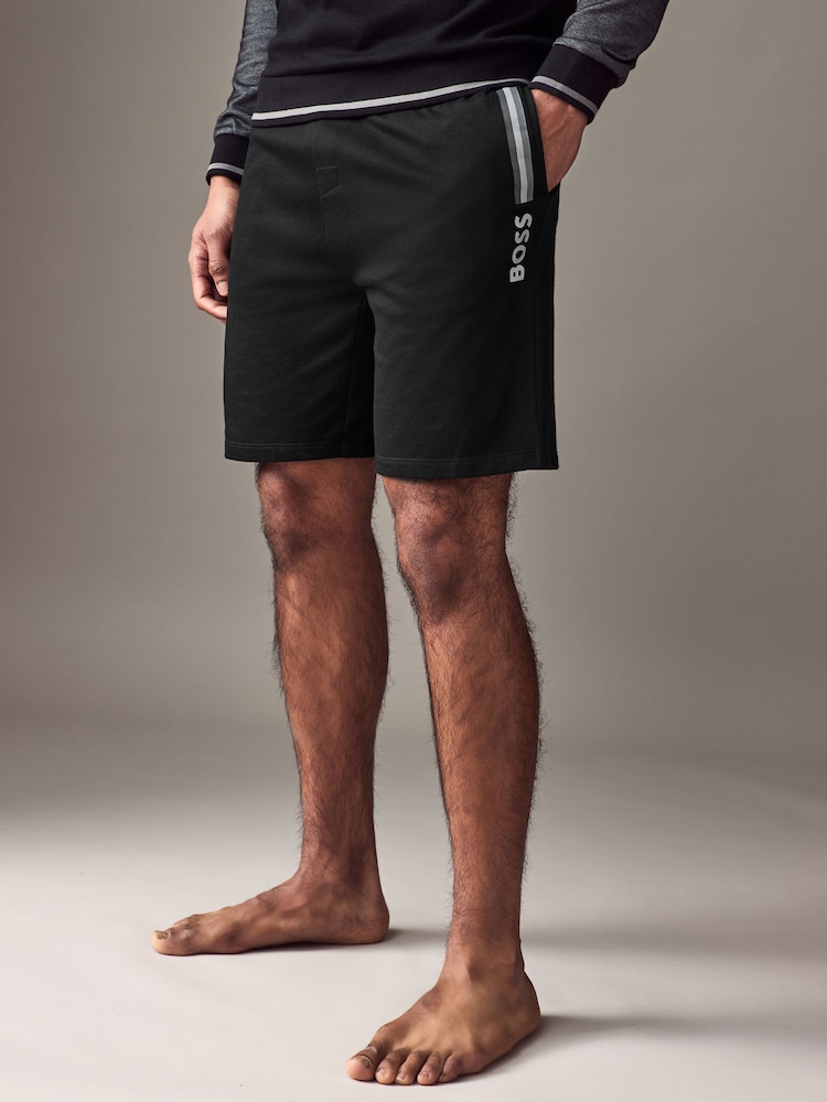 BOSS Logo Print 100% Cotton Terry Shorts - Imagen 1 de 5